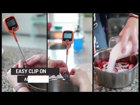 LABART TP509 Candy Thermometer with Pot Clip, Instant Read Meat Digital Thermometer with LCD
